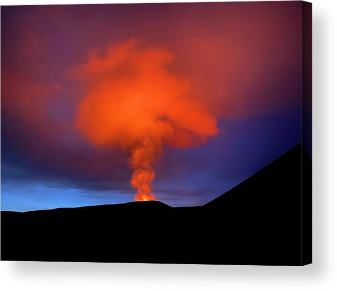 Volcano Acrylic Print featuring the photograph Volcano cloud by Christopher Mathews