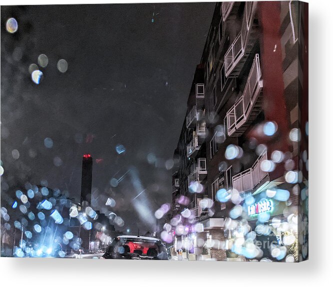 Rain Acrylic Print featuring the photograph Waiting for Carryout in the Rain by Bentley Davis