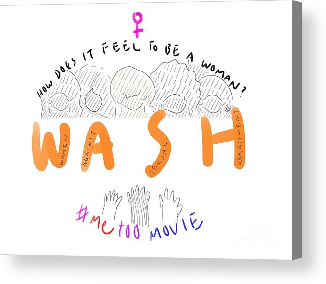 Wash Movie Acrylic Print featuring the digital art Wash Movie by Ee Photography