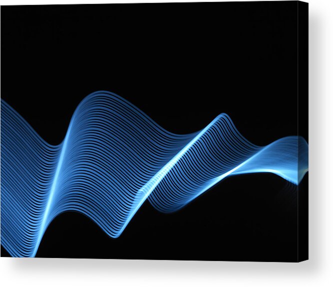 Art Acrylic Print featuring the photograph Wavy blue lines by Jonathan Knowles