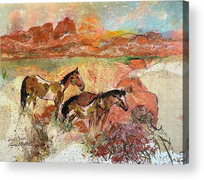 Horse Acrylic Print featuring the painting Wild Child by Elaine Elliott