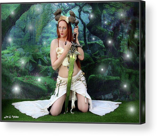 Black Widow Acrylic Print featuring the photograph Witch of the Fairy Wood by Jon Volden