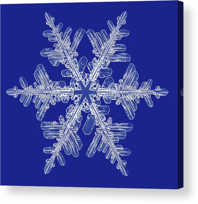 Nobody Acrylic Print featuring the photograph Snowflake #132 by Kenneth Libbrecht