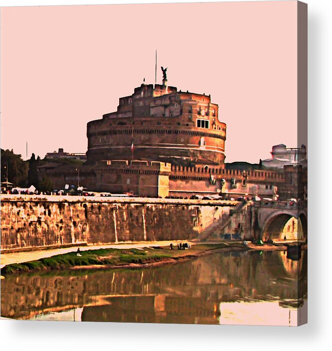 Mausoleum Of Hadrian Acrylic Print featuring the photograph Castel Sant 'Angelo by Brian Reaves