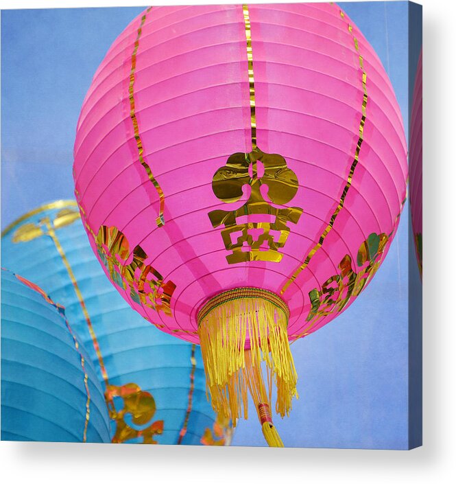 Chinese Lanterns Acrylic Print featuring the photograph Celebration In The Sky 11 by Fraida Gutovich
