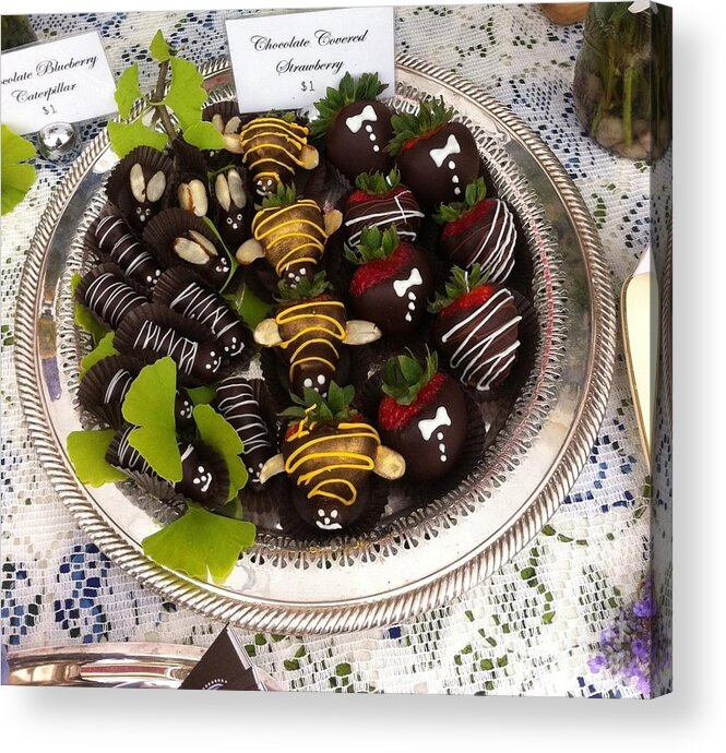 Chocolate Covered Strawberries Acrylic Print featuring the photograph Chocolate Berries by Susan Garren