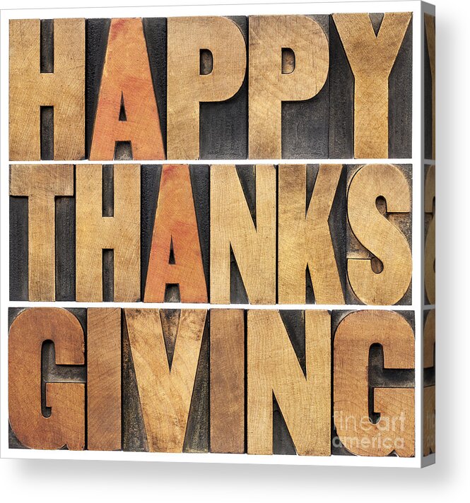 Thanksgiving Acrylic Print featuring the photograph Happy Thanksgiving by Marek Uliasz
