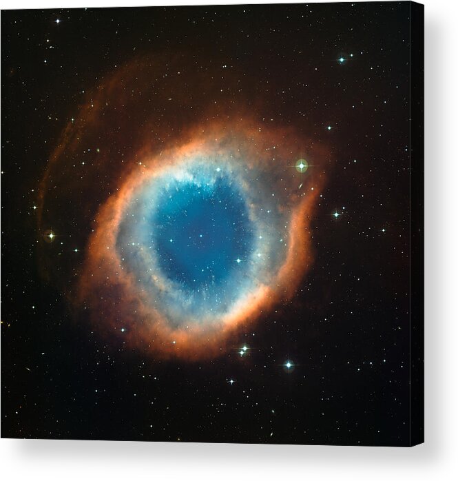 Helix Nebula Acrylic Print featuring the painting Helix Nebula by Celestial Images