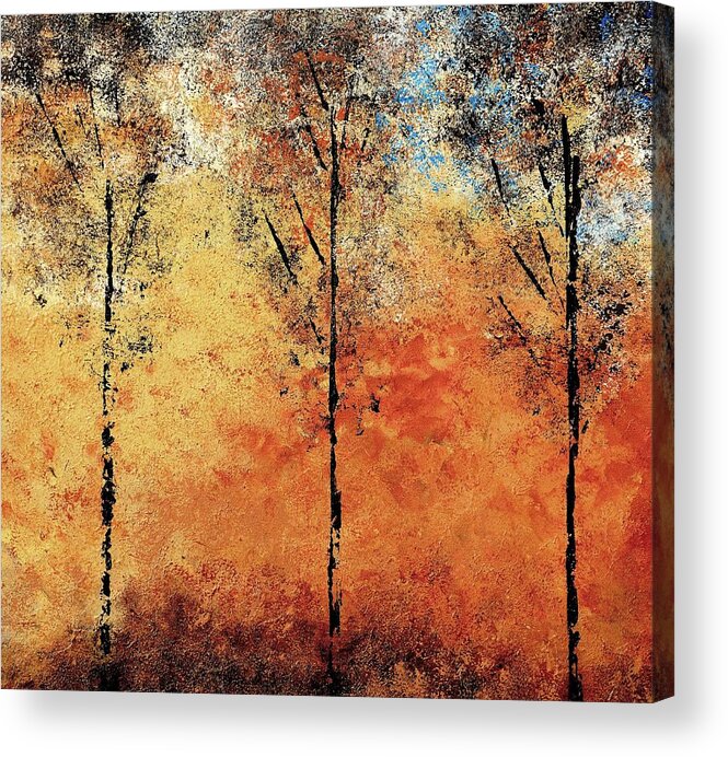 Hot Acrylic Print featuring the painting Hot Hillside by Linda Bailey