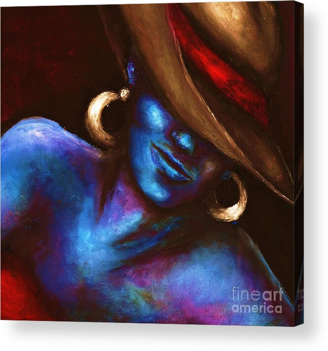 Painting Acrylic Print featuring the mixed media I Should Be Blue Knowing TheTruth About You by Alga Washington