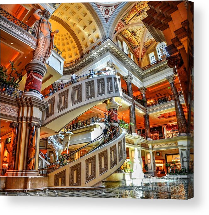 Hdr Acrylic Print featuring the photograph In Ceasar's Palace by Paul Mashburn