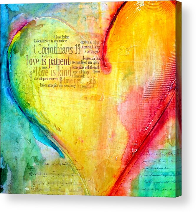 Heart Acrylic Print featuring the painting Love Song by Ivan Guaderrama