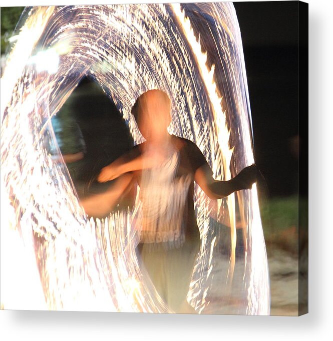 Fire Acrylic Print featuring the photograph playing with Fire by Debbie Cundy
