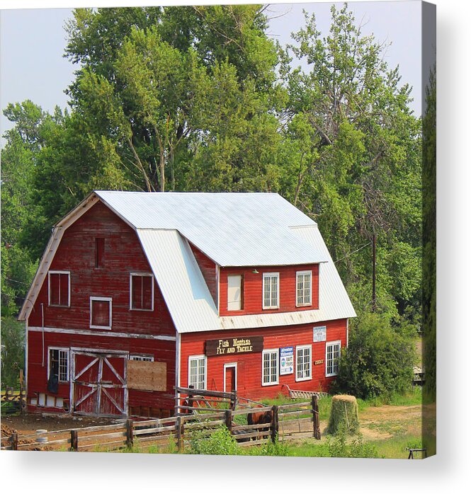 Barn Acrylic Print featuring the photograph Red Barn by Cathy Anderson