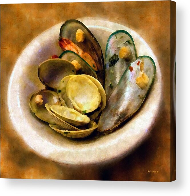 Bowl Acrylic Print featuring the painting Shell Game by RC DeWinter