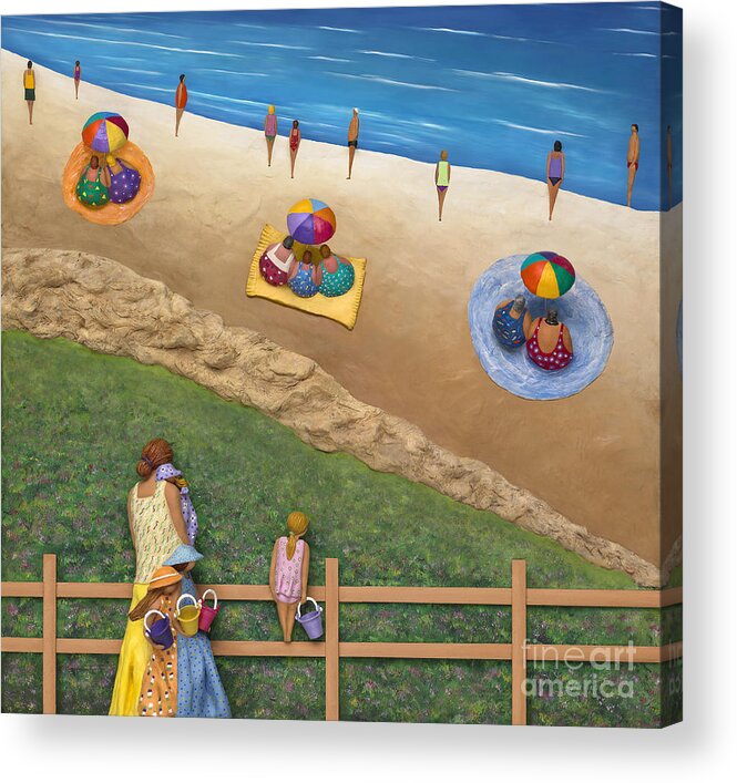 Family Vacation Acrylic Print featuring the sculpture Summer Colours by Anne Klar