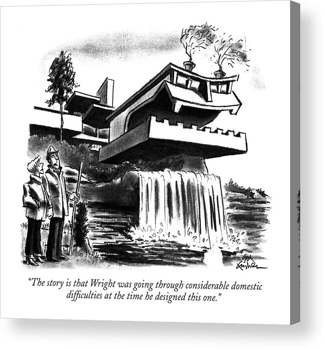 
Psychology Acrylic Print featuring the drawing The Story Is That Wright Was Going by Ed Fisher