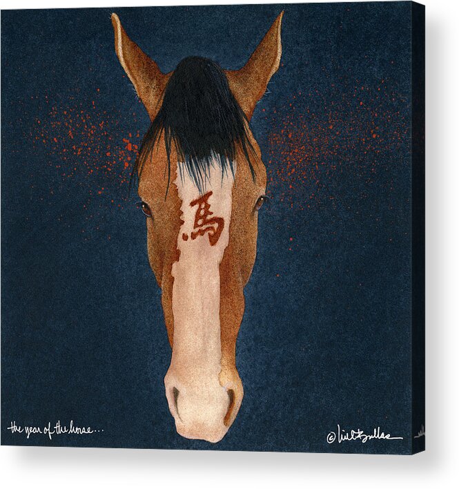 Will Bullas Acrylic Print featuring the painting The Year Of The Horse... by Will Bullas