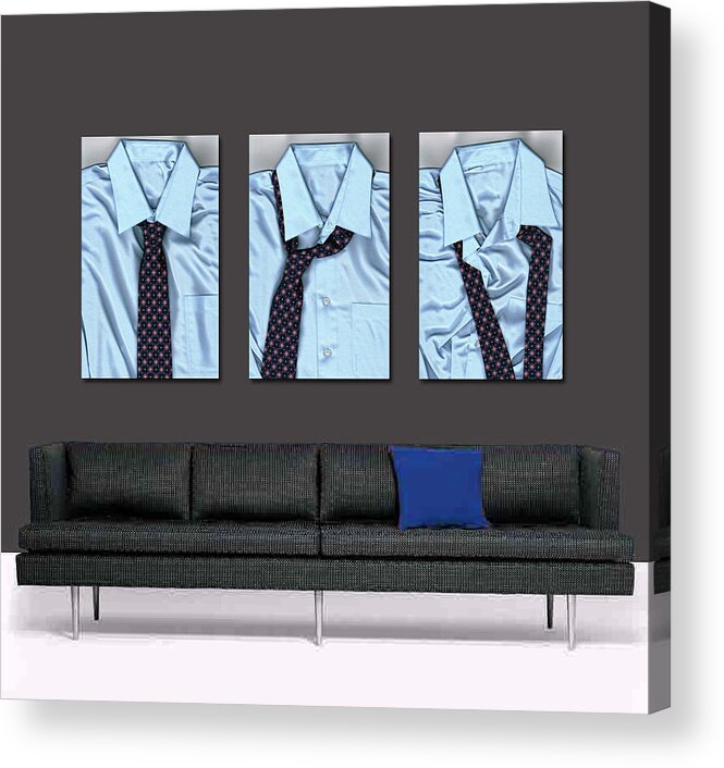 Tie Acrylic Print featuring the photograph Tying One On - Men's Tie Art By Sharon Cummings by Sharon Cummings