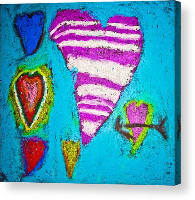 Heart Photo Acrylic Print featuring the photograph Vibrant Love by Sara Frank
