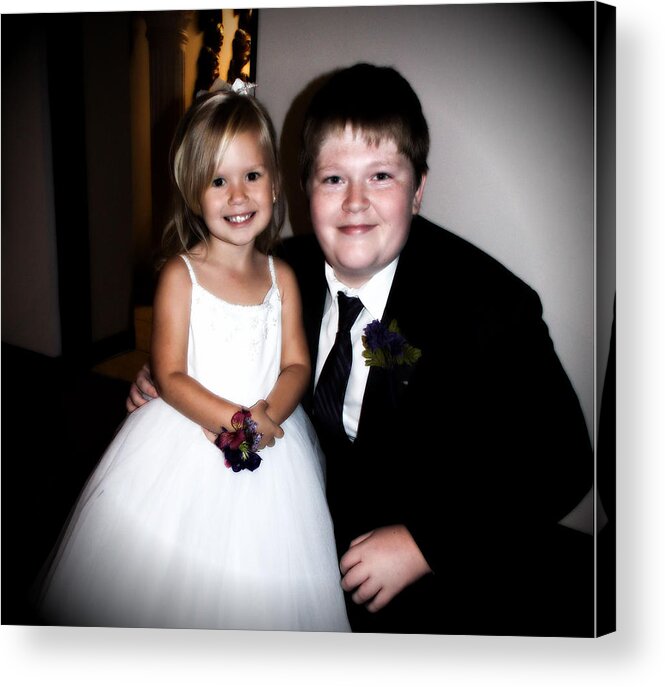 Flower Girl And Groomsmen Acrylic Print featuring the photograph Flower Girl #2 by Regina McLeroy