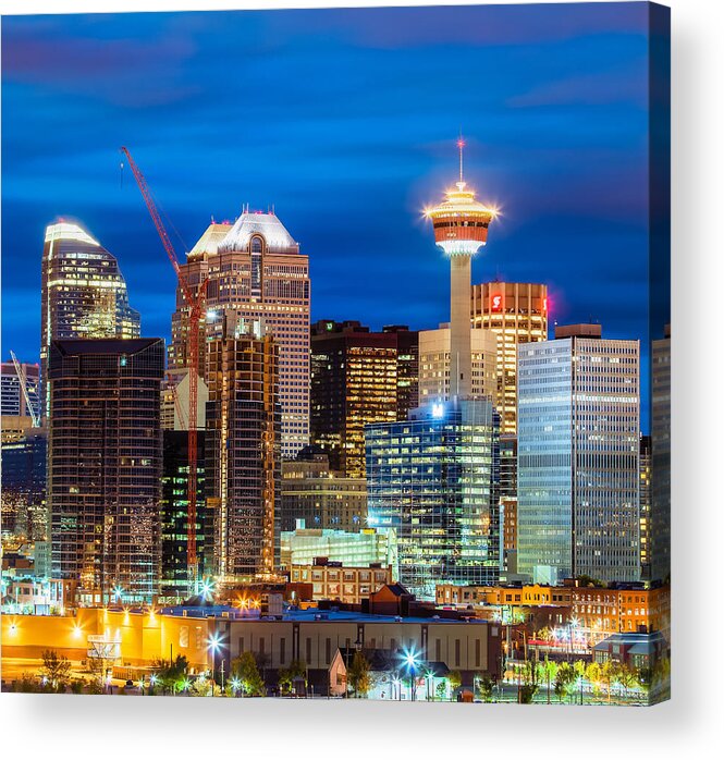 Calgary Acrylic Print featuring the photograph Bankers and Tower by David Buhler