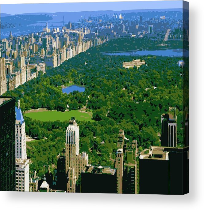 Central Park Acrylic Print featuring the photograph Central Park Color 16 by Scott Kelley