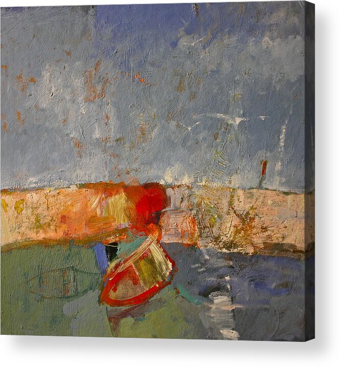 Abstract Painting Acrylic Print featuring the painting Cliff Skiff Riff by Cliff Spohn