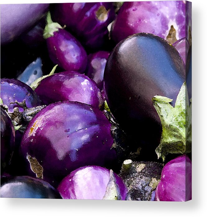 Still Life Acrylic Print featuring the photograph Eggplants by Michael Friedman