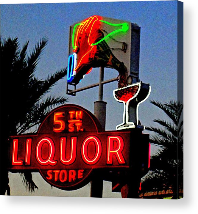 Las Vegas Acrylic Print featuring the photograph Fifth Street Liquor by Randall Weidner