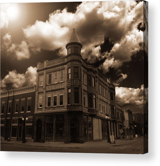 Old Building Photographs Acrylic Print featuring the photograph Old Menominee Corner Store Building by Ms Judi