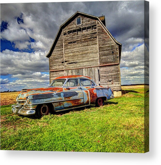  Acrylic Print featuring the photograph Rusty Old Cadillac by Peter Ciro