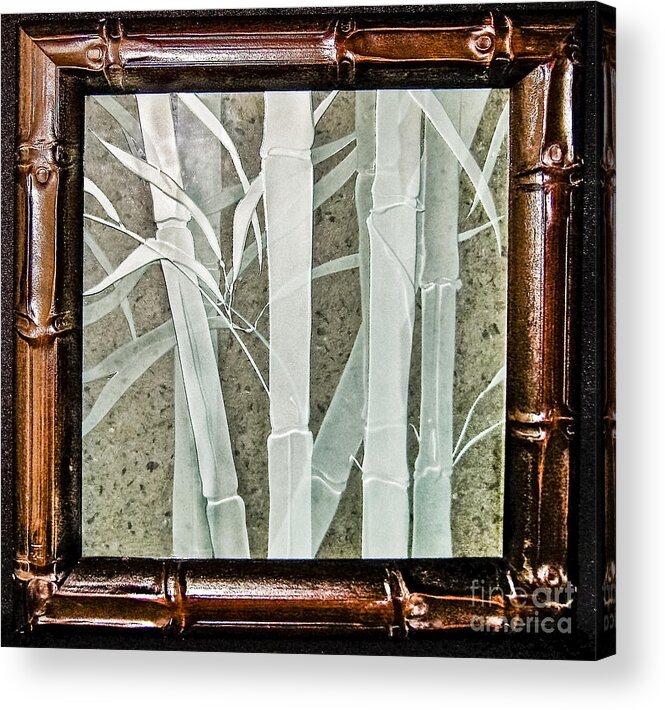 Bamboo Acrylic Print featuring the glass art Bamboo #1 by Alone Larsen