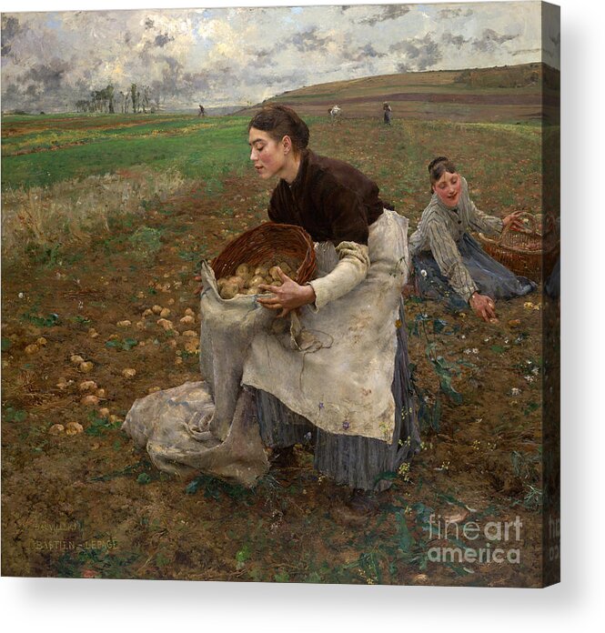 Jules Bastien - Lepage Acrylic Print featuring the painting October #1 by Celestial Images