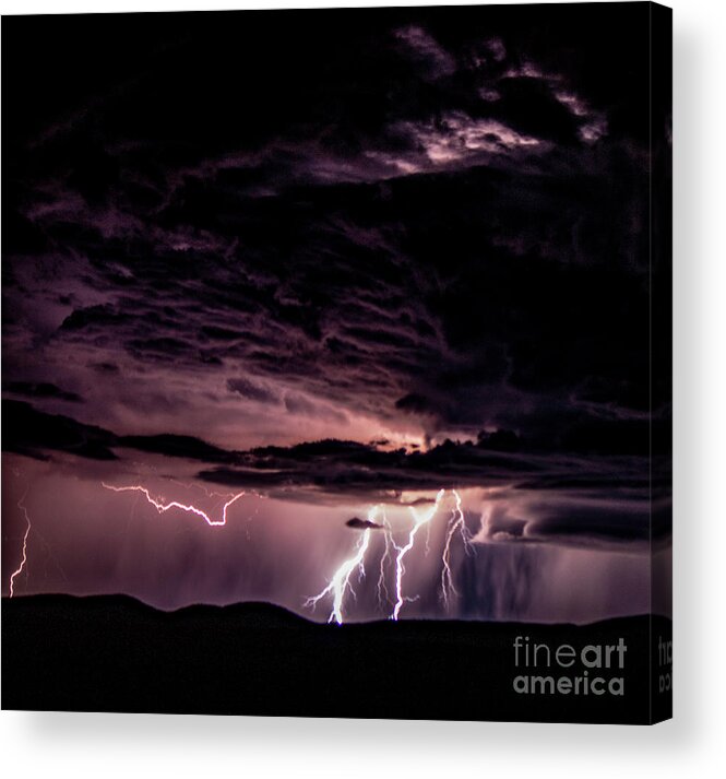 Lightning Acrylic Print featuring the photograph Lightning #6 by Mark Jackson