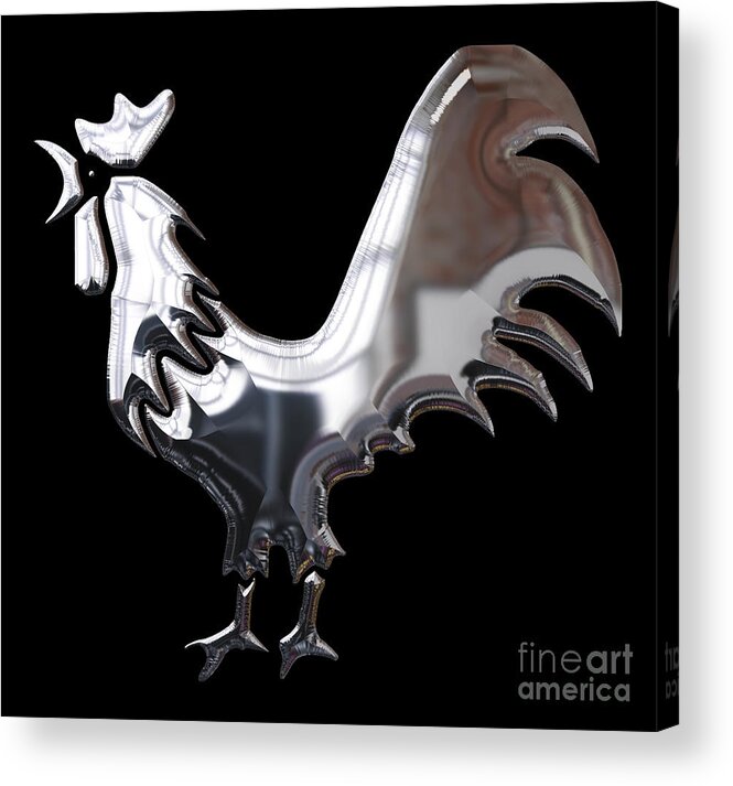 Rooster Acrylic Print featuring the mixed media Rooster Collection #2 by Marvin Blaine