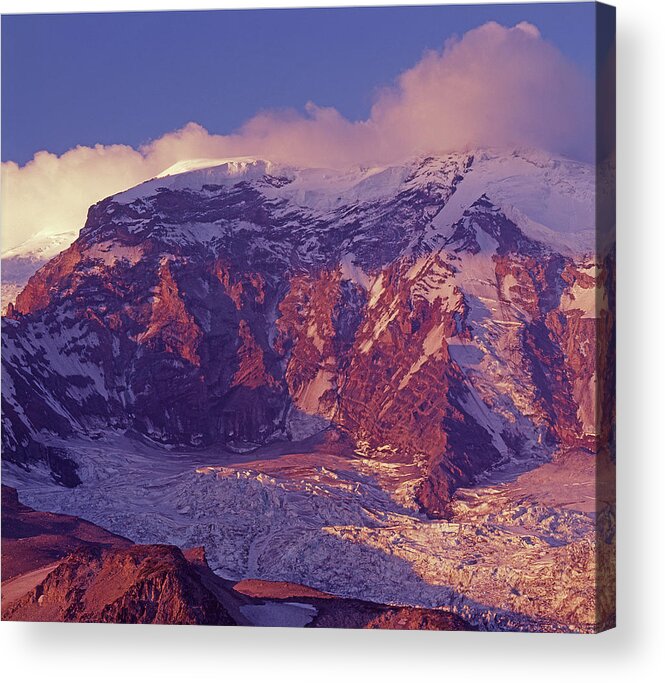 2m4862e Acrylic Print featuring the photograph 2M4862E Willis Wall Mt. Rainier by Ed Cooper Photography