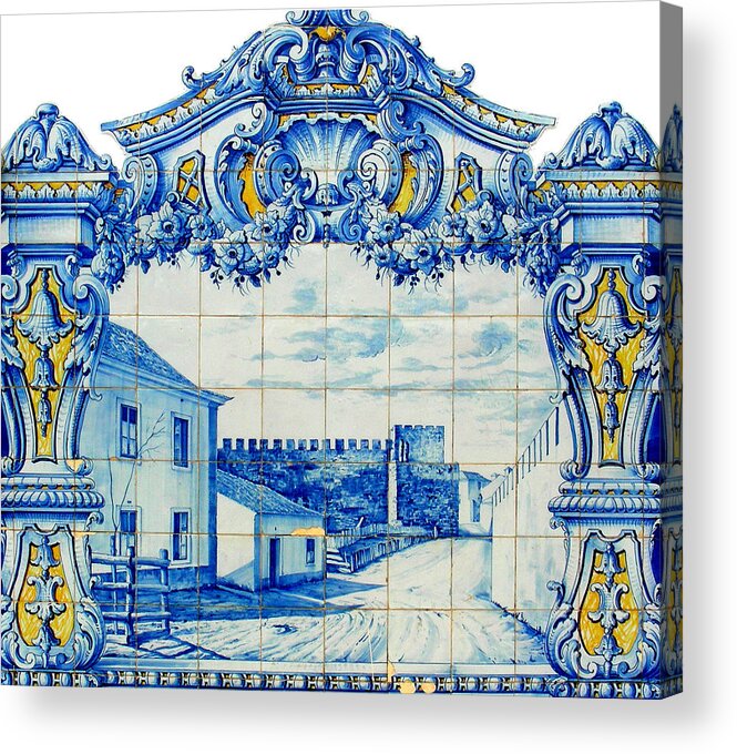Portugal Acrylic Print featuring the photograph Portugal Tile #4 by Jean Wolfrum