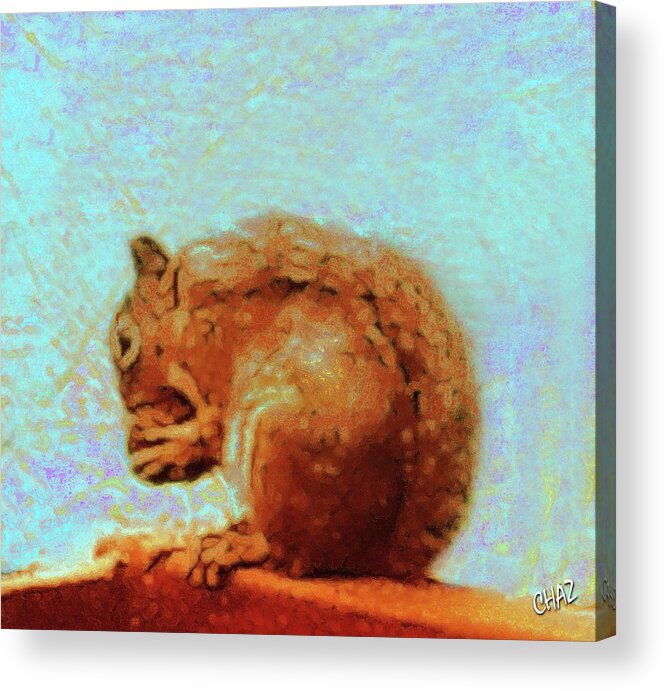 Animals Acrylic Print featuring the painting A Nutty Lunch by CHAZ Daugherty