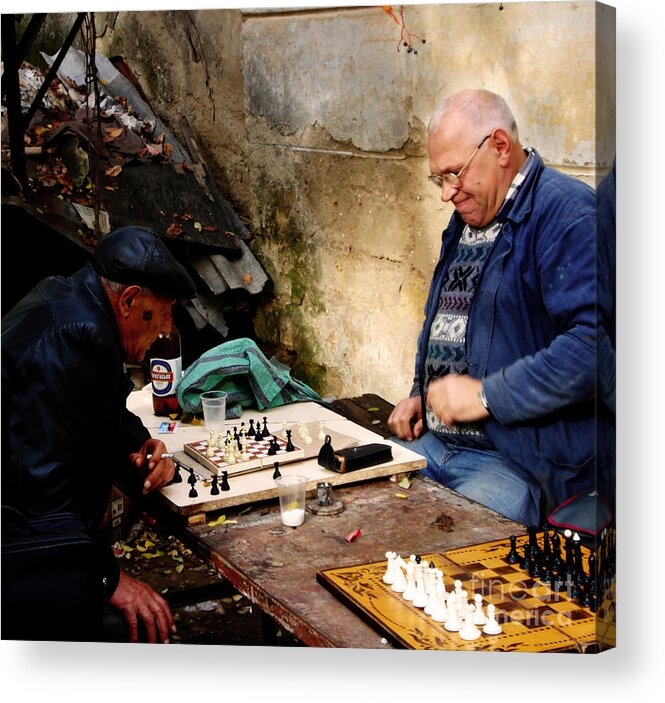 Chess Acrylic Print featuring the photograph Afternoon Match by Jeff Barrett