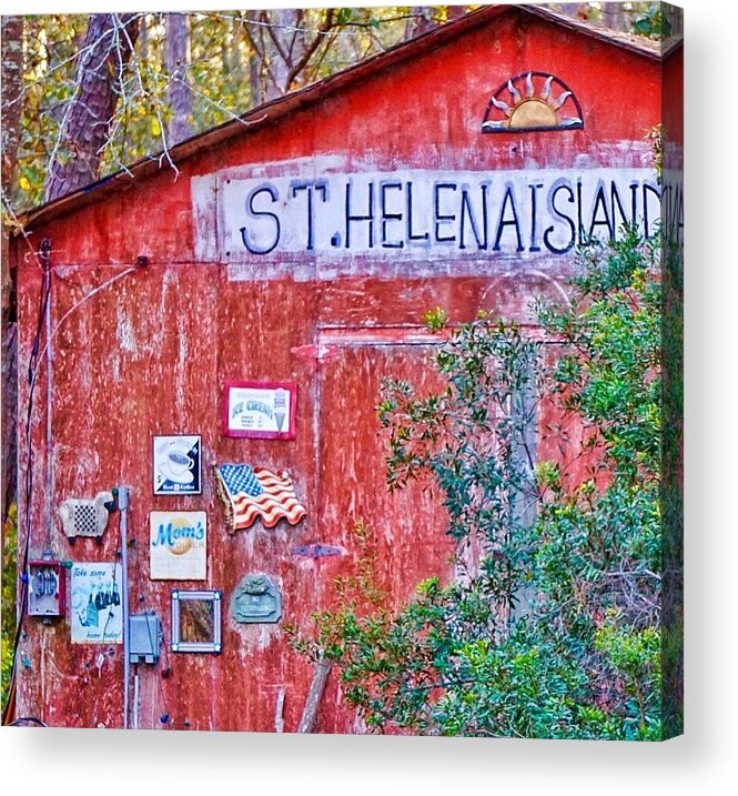 Saint Helena Island Acrylic Print featuring the photograph An Odd Building on St Helena by Patricia Greer