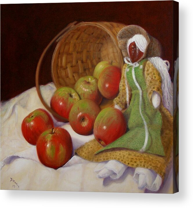Realism Acrylic Print featuring the painting Apple Annie by Donelli DiMaria