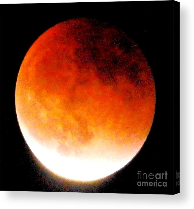 Eclipse Acrylic Print featuring the painting August Eclipse Tucson, Az by Jayne Kerr
