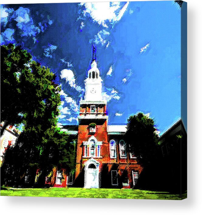 Baker Berry Library Acrylic Print featuring the mixed media Baker Berry by DJ Fessenden