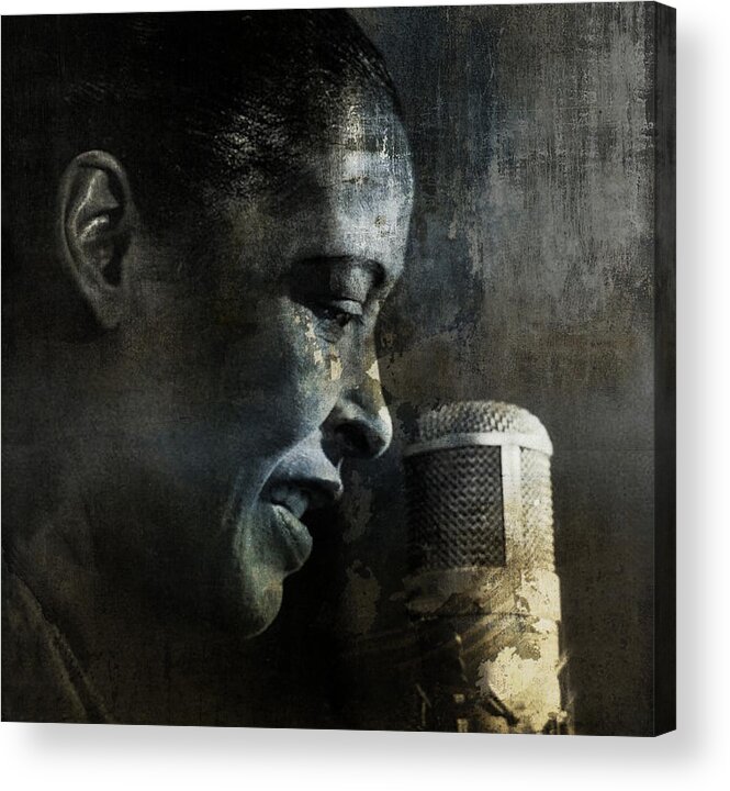 Billie Holiday Acrylic Print featuring the digital art Billie Holiday - All that Jazz by Paul Lovering