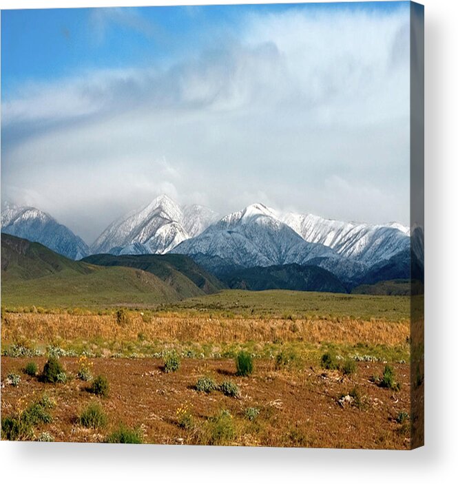 Landscape Acrylic Print featuring the photograph California Desert Landscape by Gilbert Artiaga