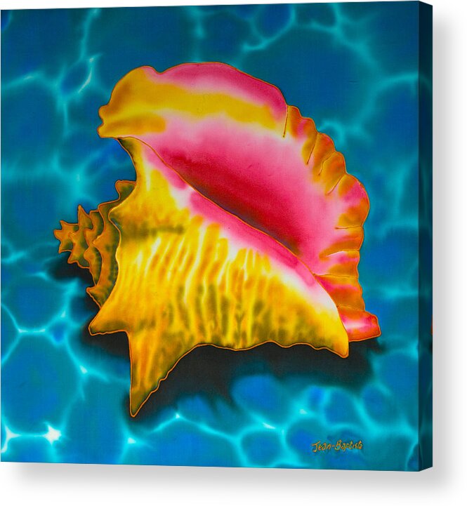 Queen Conch Shell Acrylic Print featuring the painting Caribbean Conch by Daniel Jean-Baptiste