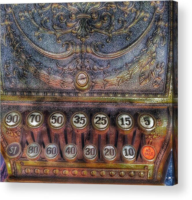 Painterly Photography Acrylic Print featuring the photograph Cash Register by Bill Owen