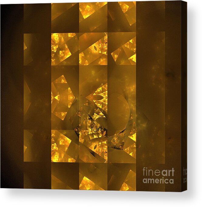 Apophysis Acrylic Print featuring the digital art Copper Cubes by Kim Sy Ok