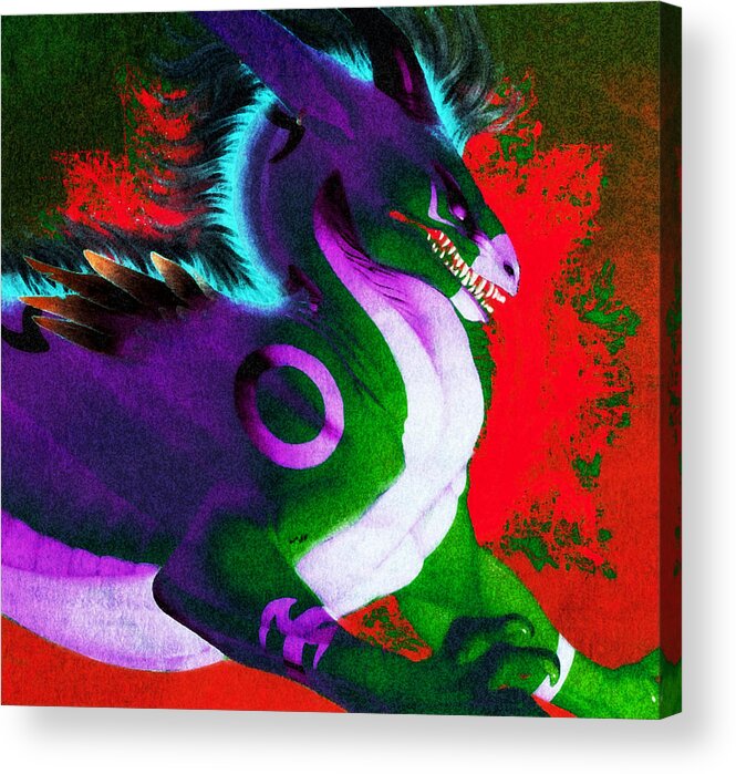 Dragon Acrylic Print featuring the digital art Dragon Lair by Digital Art Cafe